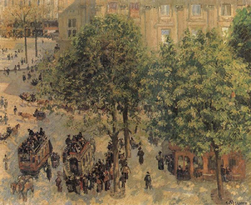 Camille Pissarro Place du Theatre Francais in Paris Sweden oil painting art